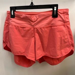 Lululemon pink speed up shorts lightly worn size 6